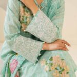 3 Piece - Printed Embroidered Suit - 424017034
