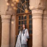 3 Piece - Silver Paste Printed Embroidered Suit - 424018965