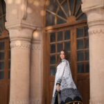 3 Piece - Silver Paste Printed Embroidered Suit - 424018966