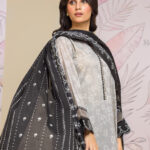 Unstitched Grey Printed Lawn 3 Piece4