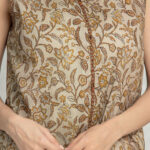 Unstitched Light Brown Printed Lawn 3 Piece2