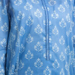 Unstitched Mid Blue Printed Lawn 3 Piece3