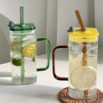 Mason Jar Colour With Straw 1