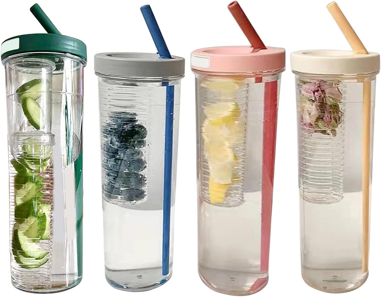 Foldable Straw Water Bottle BPA Free